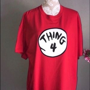 FREE IN BUNDLE Gildan XL “Thing 4” T-Shirt Red & White NWOT